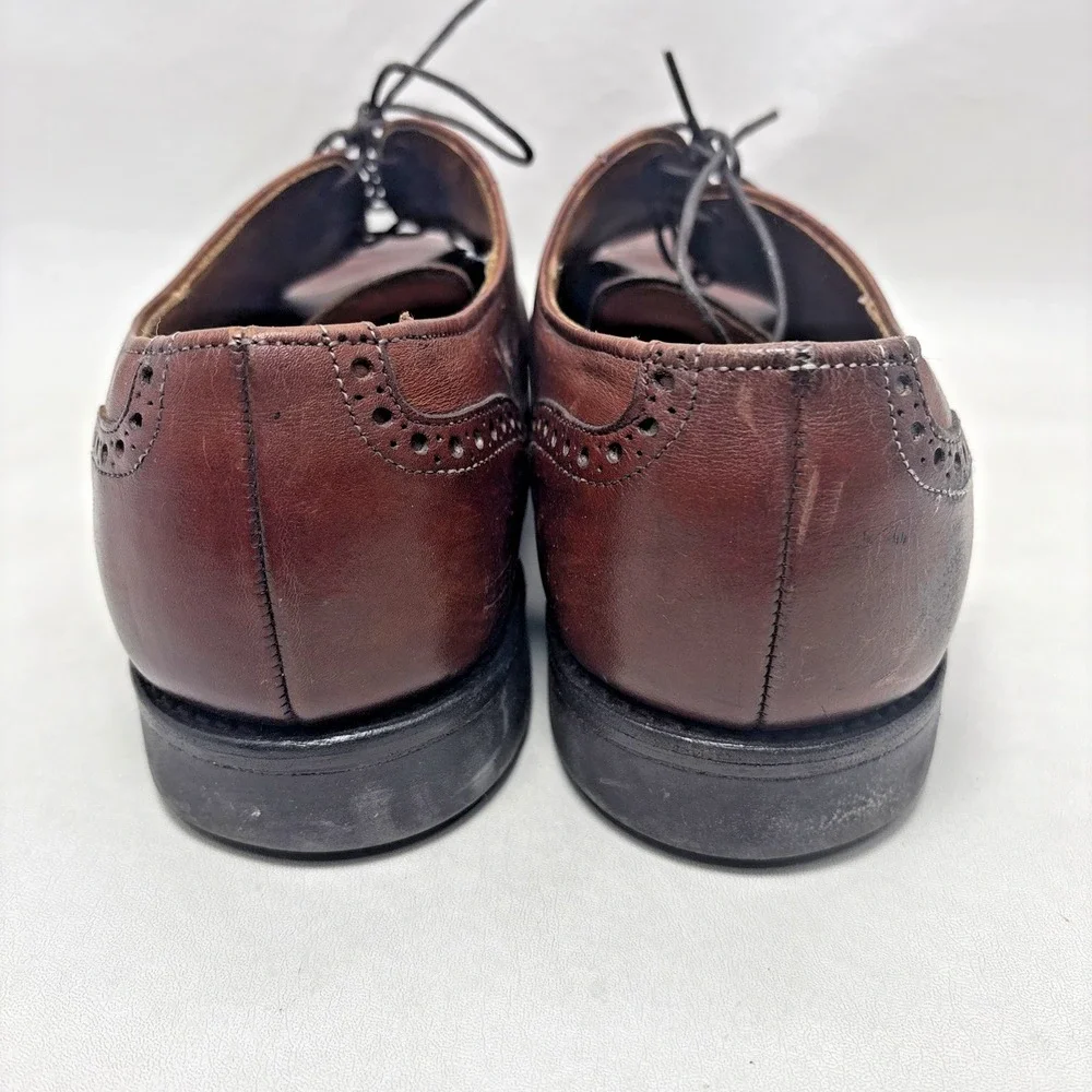Allen Edmonds Men's Benton Brown Cap Toe Oxford‎ Shoes 9D Leather Vibram Gumlite